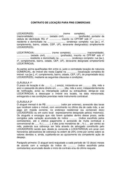 Contrato Comercial Gambaran