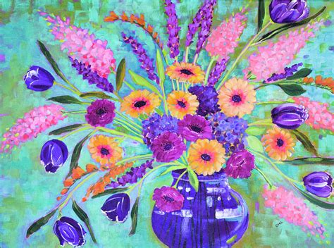 Summer Florals 2023 Number 6 Painting By Christine Lockwood Fine Art