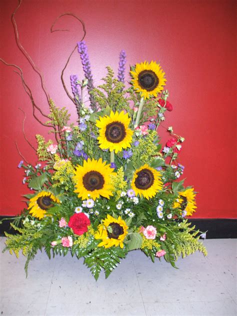 See more ideas about altar flowers, flower arrangements, floral arrangements. for the altar or church sunflowers are such a happy flower ...
