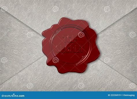 Top Secret Letter Envelope Message Confidential Note Royalty Free Stock