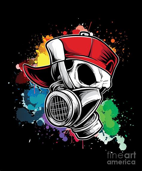 Urban Hip Hop Paint Splatter Spray Paint Graffiti Artist Gas Mask
