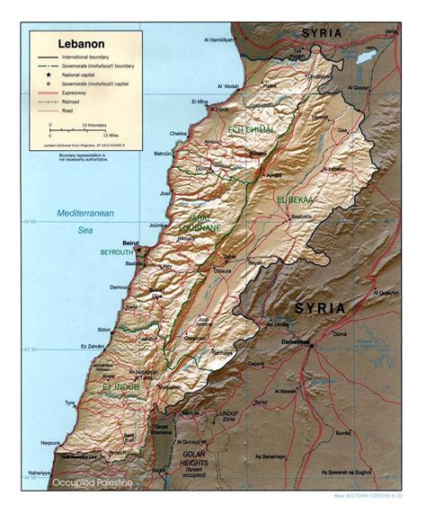 Lebanon Map