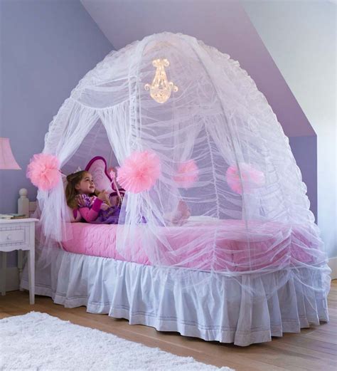 How to build a kids camping tent bed canopy the ragged wren on. Fairy-Tale Bed Tent With Light-Up Beaded Chandelier ...