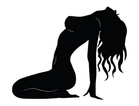 Sexy Girl Silhouette And Heart On Black Vector By Drgaga Image My XXX
