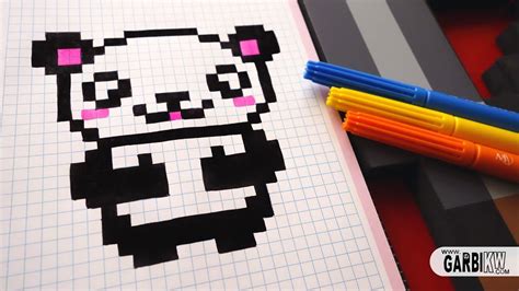 Handmade Pixel Art How To Draw Kawaii Panda Pixelart Youtube