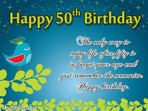 50th Birthday Wishes Messages And 50th Birthday Card Wordings