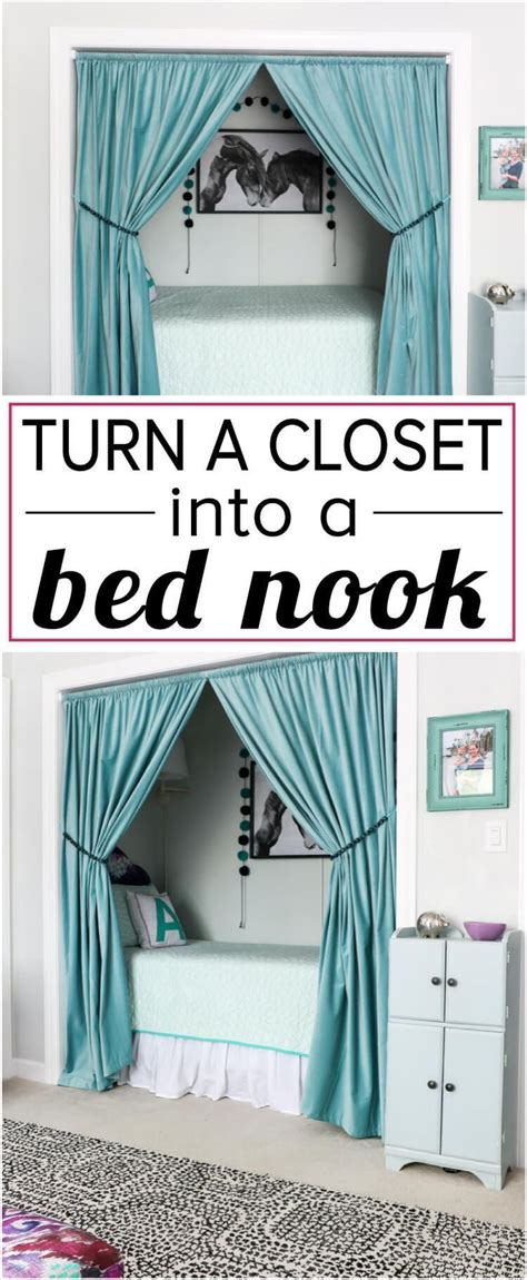 How to Turn a Closet into a Bed Nook | Designertrapped.com ...