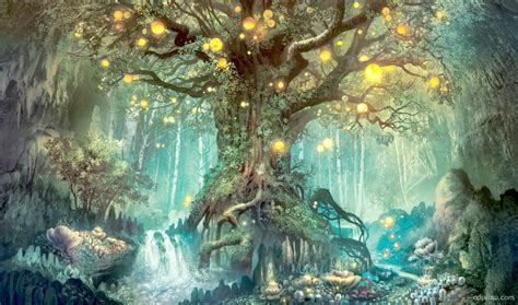 Magical Tree Within A Fantasy World Wallpaper Download Magical Hd