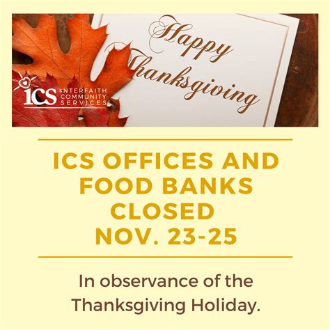 Ics Office Closed In Observance Of Thanksgiving Holiday Interfaith