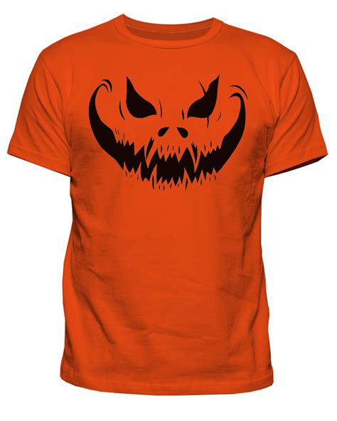 Mens Scary Pumpkin Face Halloween T Shirt Reverb Clothing