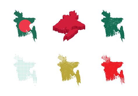 Bangladesh Political Map Eps Illustrator Map Vector W