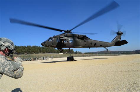 An Us Army Uh 60 Black Hawk Utility Helicopter Prepares Nara