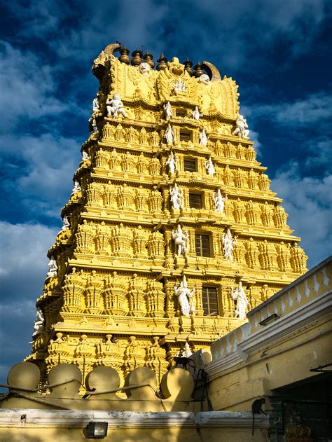 Chamundeshwari Temple Tower Chumundi Hills Mysore India