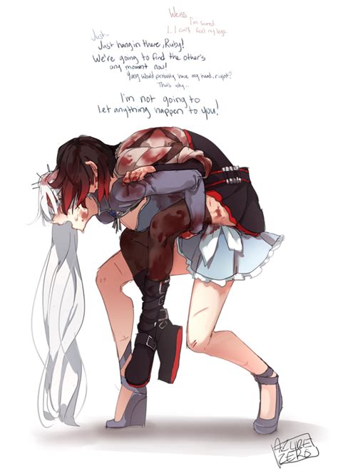 Steadfast Weiss Carrying An Injured Ruby [azure Zer0 On Tumblr] Rwby Rwby Anime Rwby