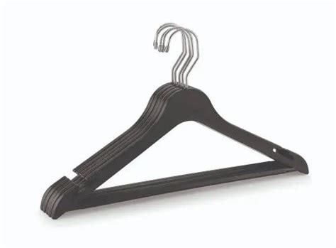 Steel Black Enrich Anam Plastic Cloth Hanger Set Of 6 Pcs For