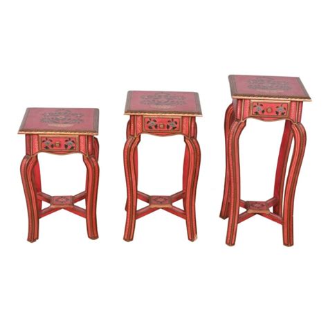 Wooden Painted End Table With 1 Drawer Nk Bantawai Chiang Mai