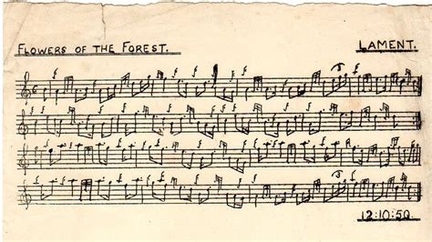 The flowers o' the forest treble clef instrument version. The Flowers of the Forest | 214th Glasgow Co. BB