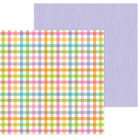 Simply Spring Double Sided Cardstock 12x12 Playful Plaid Walmart
