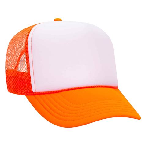 Wholesale 12 X Otto Cap Neon 5 Panel High Crown Mesh Back Trucker Hat