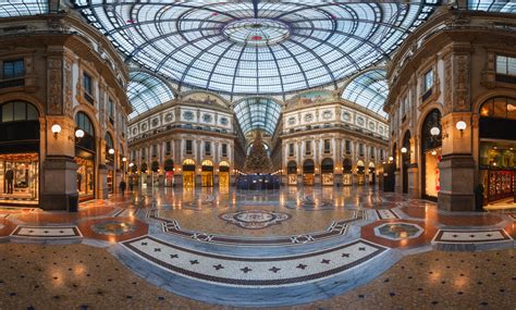 Panorama Of Galleria Vittorio Emanuele Ii Milan Italy Anshar Images
