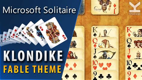 Microsoft Solitaire Klondike Classic Solitaire Fable Theme Youtube