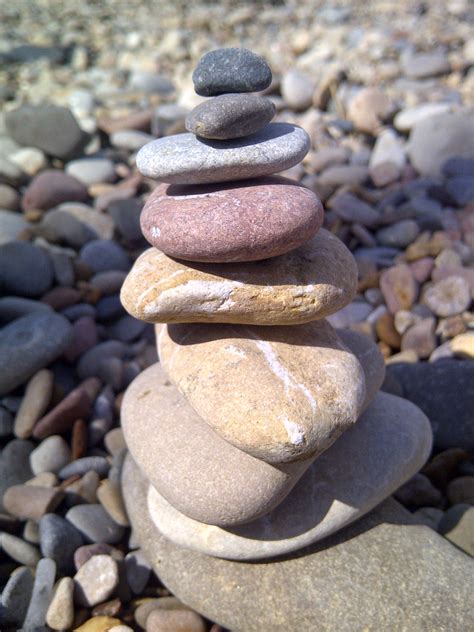 Free Photo Stacked Pebbles Balance Sea Summer Free Download Jooinn