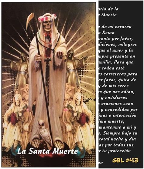 Santa Muerte Prayer Card Printable Cards