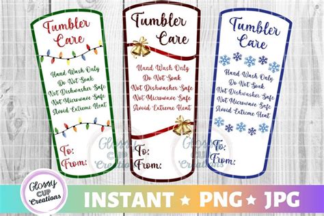 Free Printable Tumbler Care Cards Printable Templates