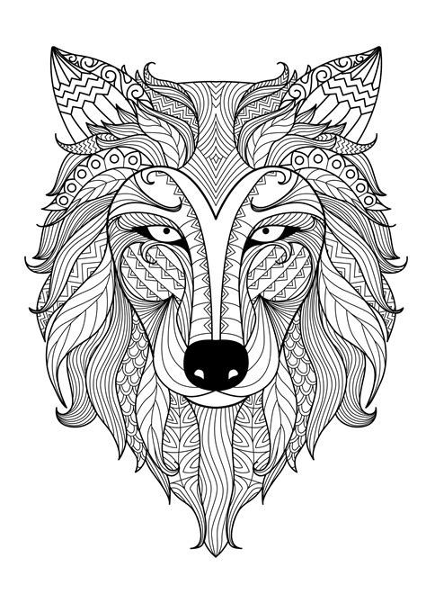 Incredible Wolf By Bimdeedee Animals Coloring Pages For Adults