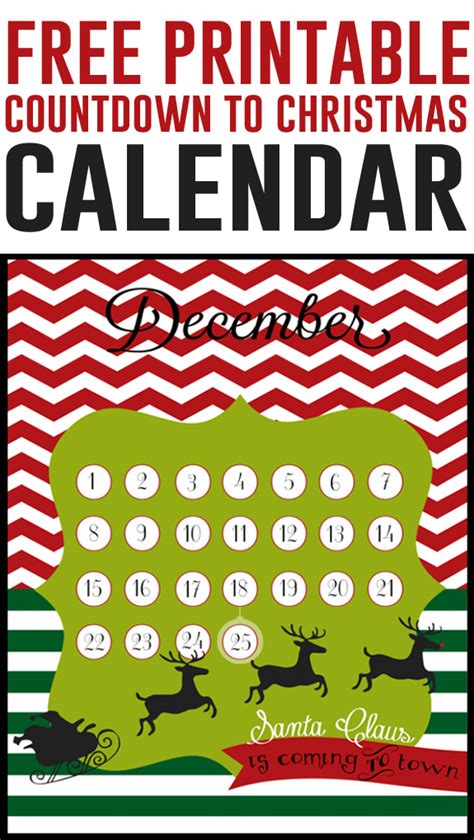 christmas countdown calendar free printable printable word searches