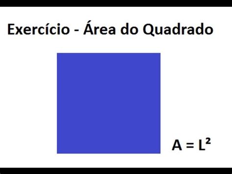 Exerc Cio Rea Do Quadrado Youtube