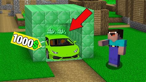 Minecraft Noob Vs Pro How Noob Bought Emerald Garage For 1000 In