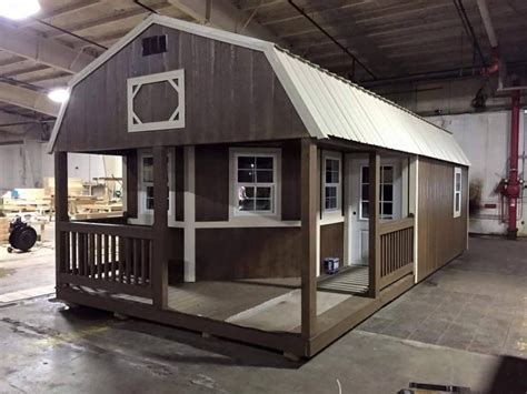 12x24 Wood Shed Turned Into Tiny Home With Loft Bedroom Woman