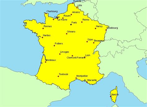 Recherchez un code postal, une commune, un département en france. 25 Belle Carte De France Avec Principales Villes