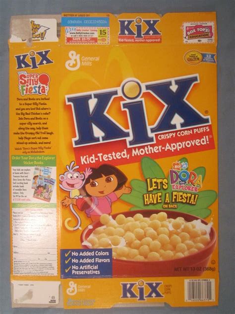 2003 Mt General Mills Cereal Box Kix Dora The Explorer Y155c10e Ebay
