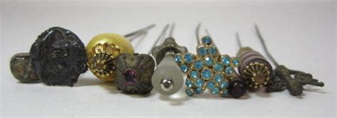 Lot 31 Antique Jeweled Hat Pins And 4 Display Holders Pl Limoges Ebay