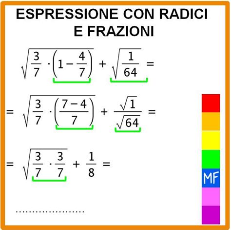 Esempio Svolto Di Espressione Con Radici Quadrate E Frazioni Nel Scuola Media