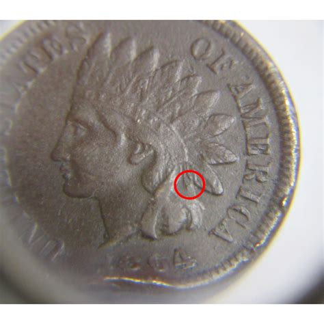 1864 Bronze L Indian Head Cent Old Rare Us Civil War Era Penny