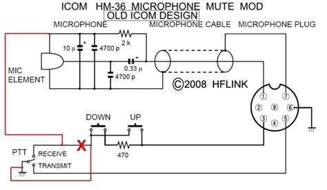 Hflink Icom Hm 36 Microphone Mute Mod For Hf Automatic