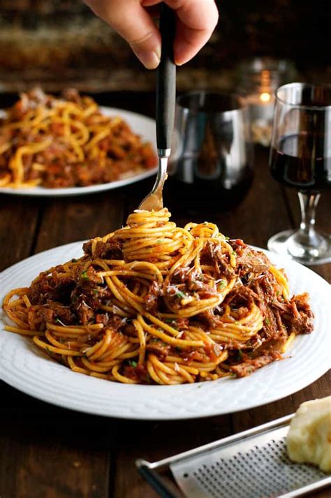 Add the cheddar and parmesan, and fresh parsley. Slow Cooked Shredded Beef Ragu Pasta | RecipeTin Eats