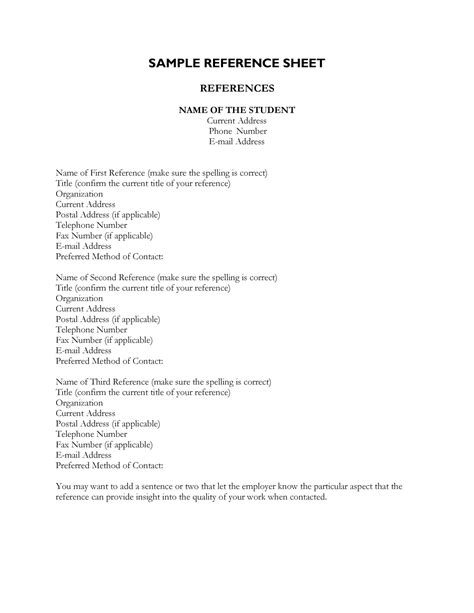 How To Make Reference Page For Resume