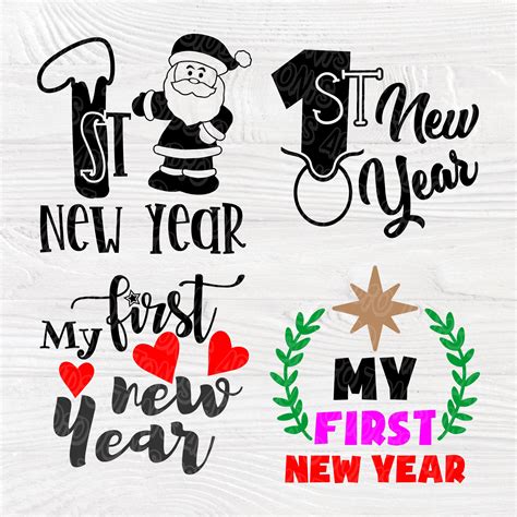 My first new Year SVG | Svg bundle | My 1st new Year | Holiday cut
