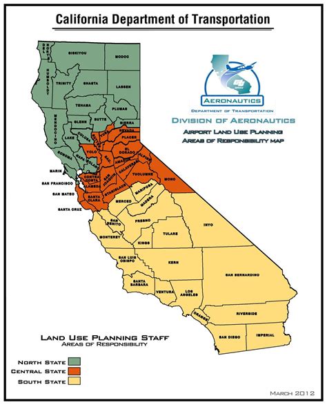 Caltrans Map Showing Norcal Central And Socal Boundaries California