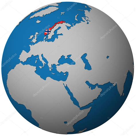 Norway Flag On Globe Map — Stock Photo © Michal812 5326974
