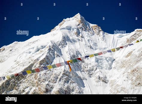 The Summit Of Manaslu Manasulu The Worlds 8th Highest Mountain In