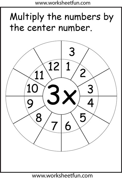 3 Times Table Worksheet Printable