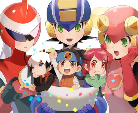 Megamanexe Mayl Sakurai Rollexe Lan Hikari Protomanexe And 1