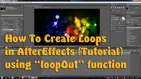 How To Loop Animations Adobe After Effects Tutorial Youtube