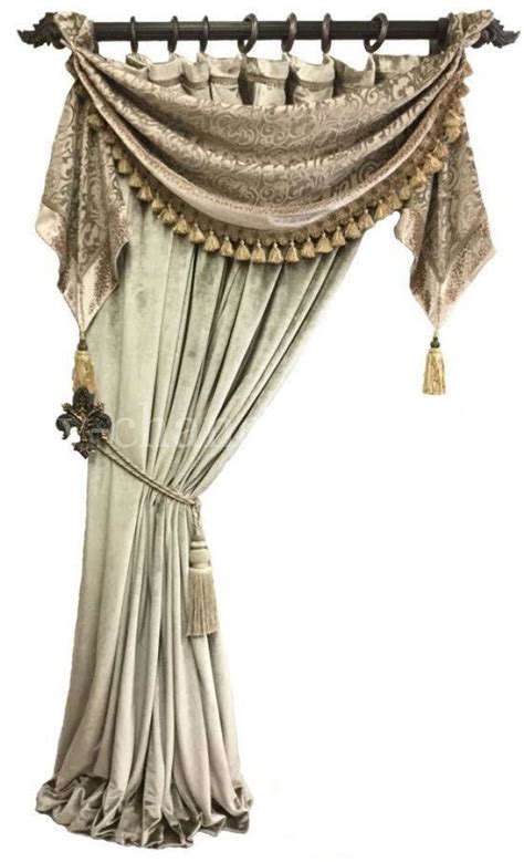 Gather up everything you need to hang curtains. Designer Curtain with Swag and jabots up to approx. 50 ...