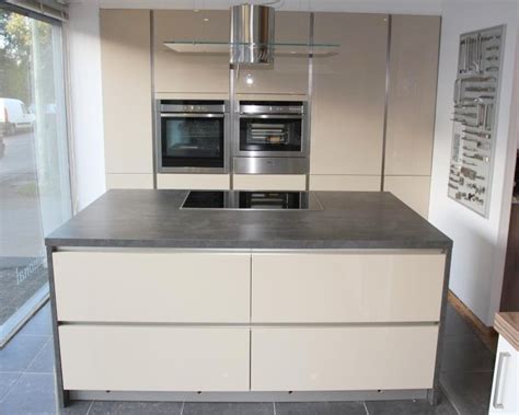 High gloss led sideboard buffet kitchen cabinet cupboard storage display stand. Ex Display Cappuccino Elba Gloss and Matt Pebble Kitchen ...